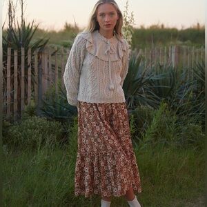 🎀LoveShackFancy Avenue Pullover Sweater in Sand Castle.